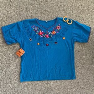 Beautiful Embroidered Mexican Blouse